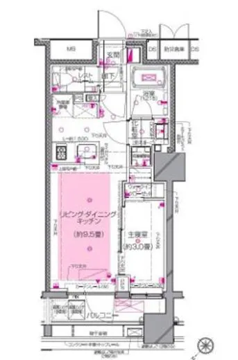 ピアース銀座レジデンス 7階 30.29㎡