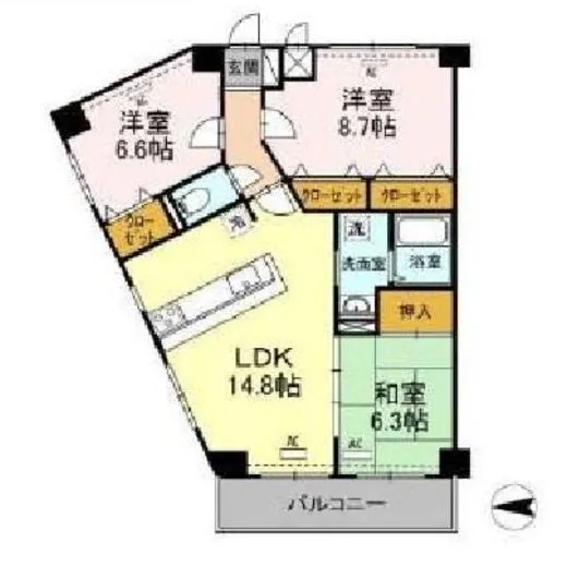 モニュメントスクウェア参番館 3階 77.08㎡