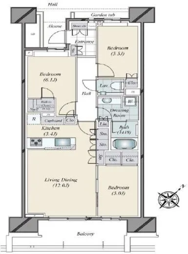 HARUMI FLAG PARK VILLAGE (晴海フラッグ パークヴィレッジ) 6階 75.57㎡