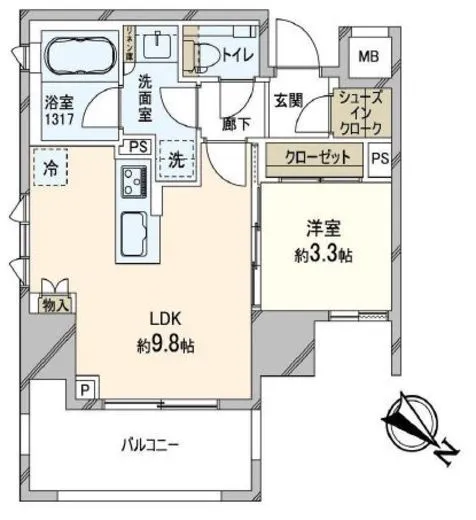 ルジェンテ文京根津 14階 34.81㎡