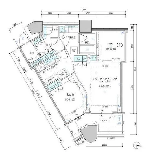 パークタワー勝どきミッド/サウス 16階 60.25㎡