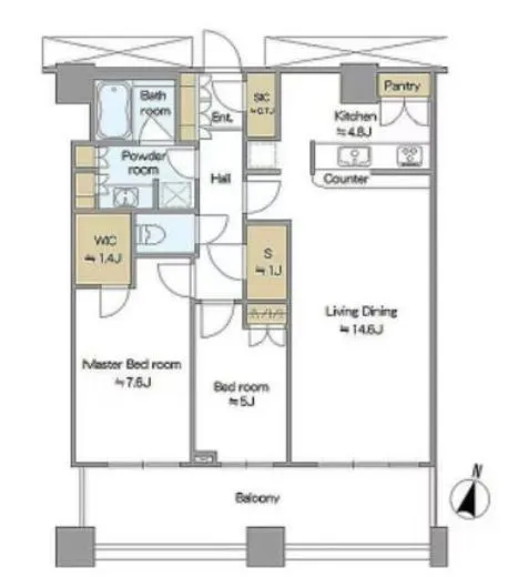 芝浦アイランド ケープタワー 9階 75㎡