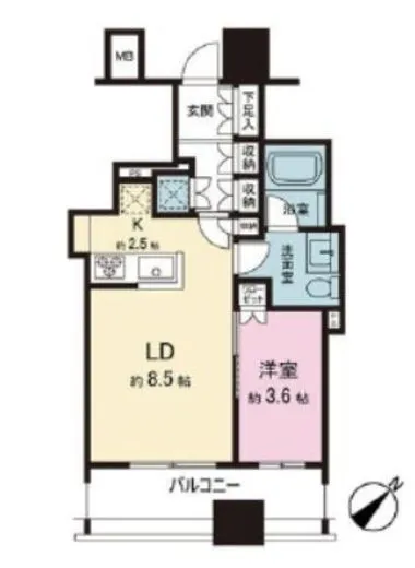 グランリビオ表参道 3階 36.8㎡
