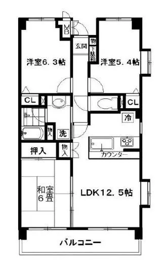 パークハウス木場公園 8階 67.31㎡
