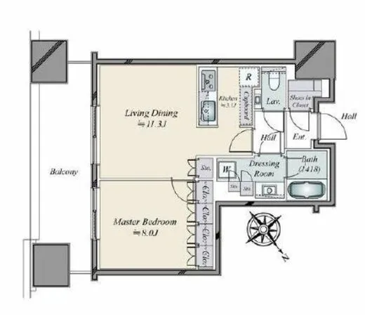 麻布台ヒルズレジデンスB 10階 55.36㎡