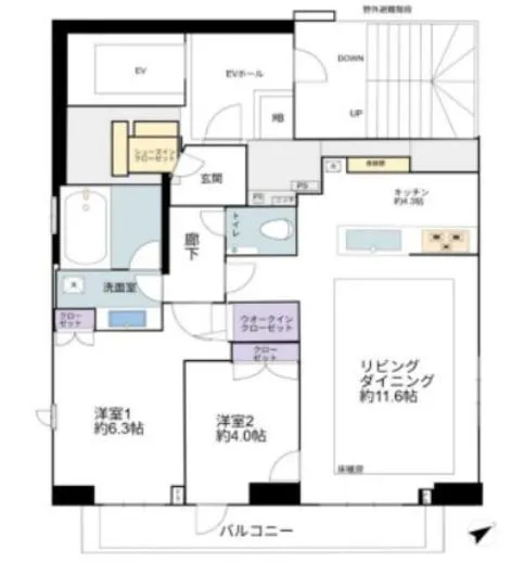 オープンレジデンシア虎ノ門 15階 60.4㎡