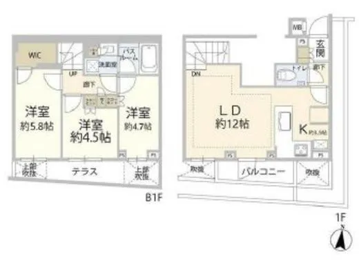 オープンレジデンス祐天寺 1階 64.45㎡