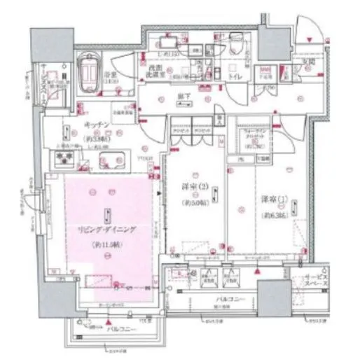 ジオグランデ白金台 6階 64.91㎡