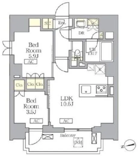 ザ・ライオンズフォーシア文京湯島 204