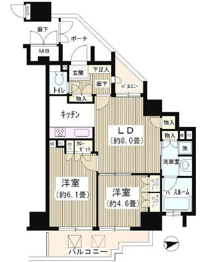 クリオ東新宿壱番館 6階 51.63㎡