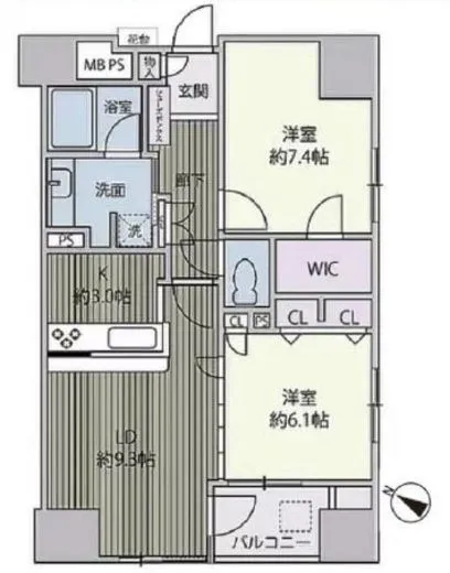 ライオンズシティ九段 5階 61.88㎡