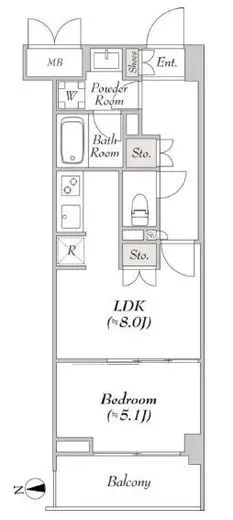ミリアレジデンス大岡山 5階 36.75㎡