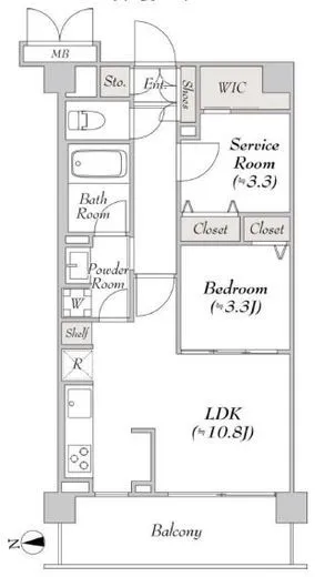 ミリアレジデンス大岡山 5階 46㎡