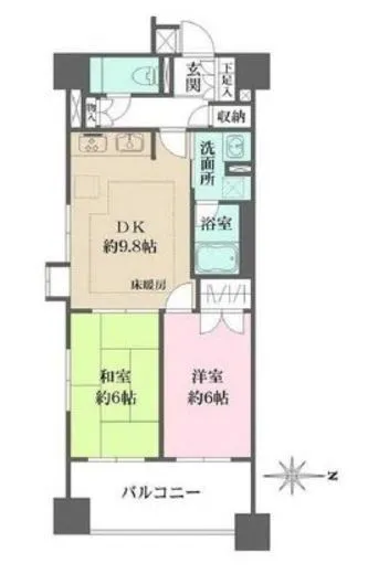 パークハウス新中野ディーセント 12階 52.8㎡