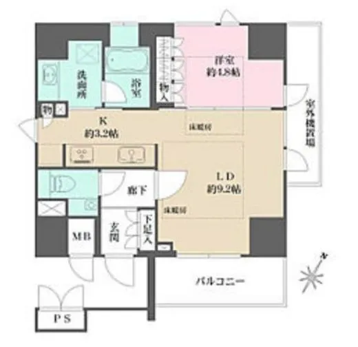 パークハウス二番町 8階 43.91㎡