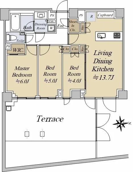 ディアナコート自由が丘翠景 1階 65.51㎡
