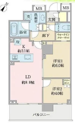ルフォン白金台ザ・タワーレジデンス 17階 54.3㎡