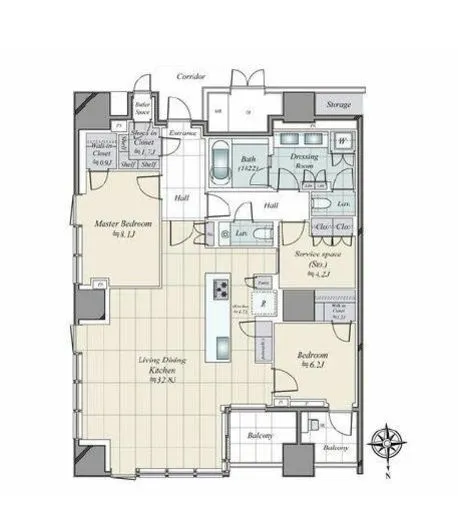 三田ガーデンヒルズ　パークマンション 7階 127.81㎡