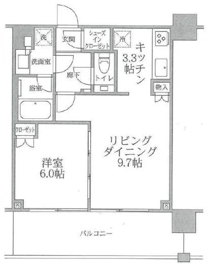 シティタワー新宿 23階 43.61㎡
