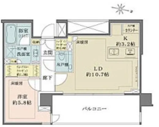 ザ・パークハウス千代田六番町 7階 47.81㎡