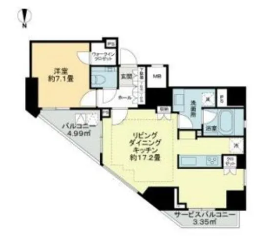 サンウッド広尾 13階 60.91㎡