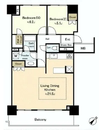 アイ・マークタワー 24階 73.98㎡