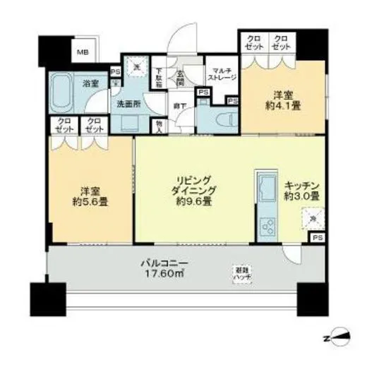 イニシアイオ芝公園 9階 53.89㎡