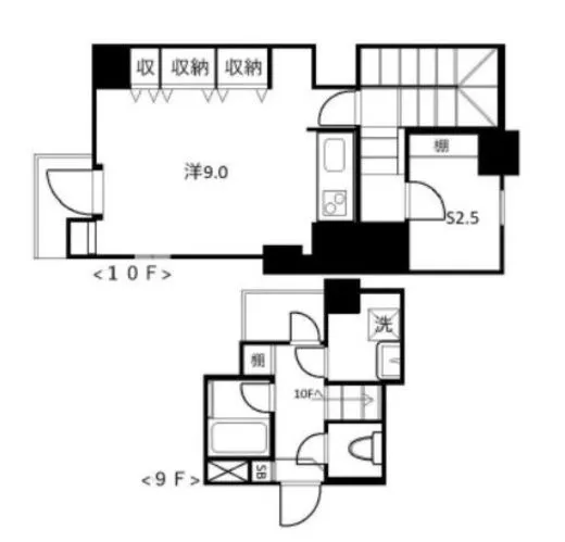 パレステュディオ三番町Ⅱ 9階 40.55㎡