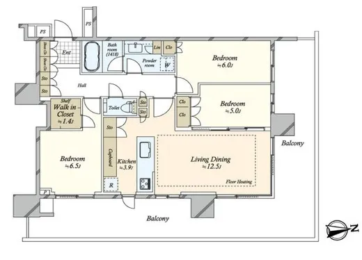 HARUMI FLAG PARK VILLAGE (晴海フラッグ パークヴィレッジ) 17階 78.2㎡
