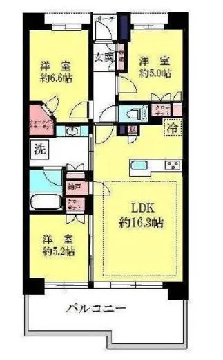 桜上水ガーデンズ 6F1