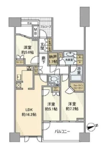 The目黒桜レジデンス 5階 80.28㎡