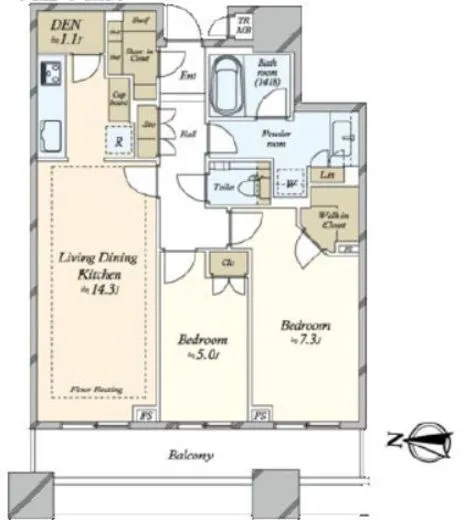 ブリリアタワーズ目黒 27階 68.07㎡