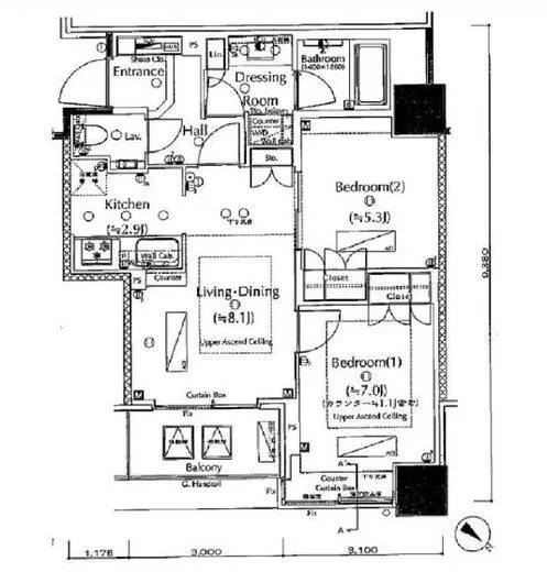 ザ・ヒルトップタワー高輪台 10階 55.65㎡