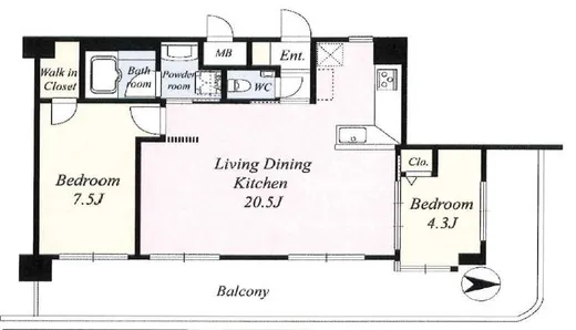 エクセルシオール港区海岸 8階 67.75㎡