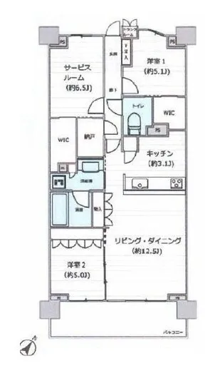 スカイティアラウエスト 10階 74.55㎡