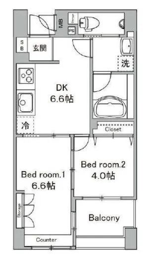 パレ・ソレイユ東京中央 7階 40.04㎡