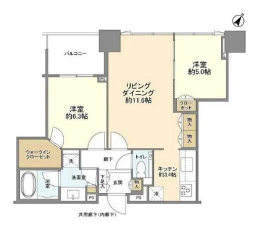 シティタワー有明 25階 61.54㎡