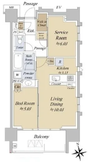 アクシルコート早稲田 11階 55.72㎡