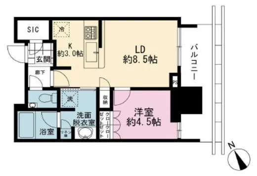 ブランズタワー芝浦 5階 40.79㎡