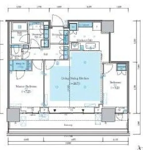 パークタワー勝どきミッド/サウス 36階 73.29㎡