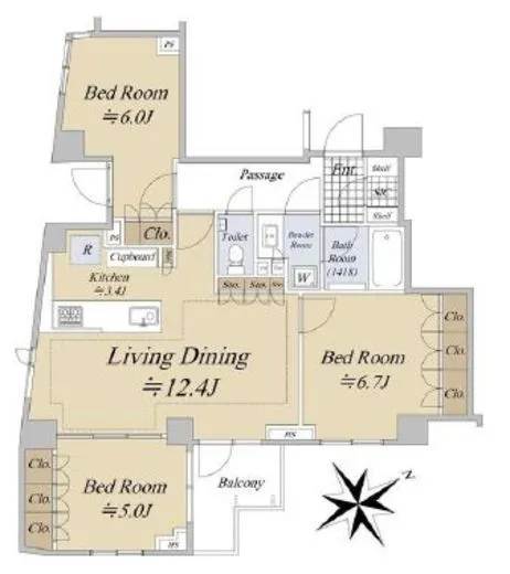 オープンレジデンシア下北沢コート 2階 75.03㎡