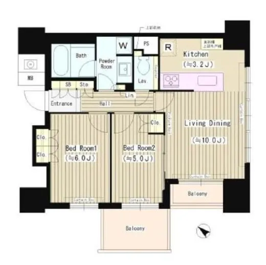 ブランズ六義園 9階 56.06㎡