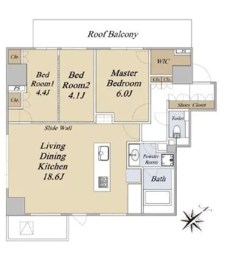 クレストコート旗の台 5F1