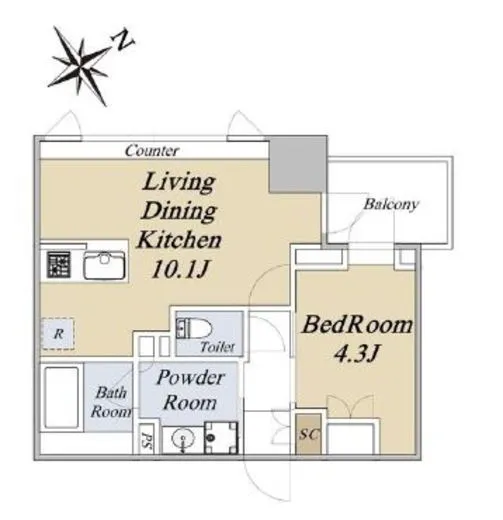 クレストコート旗の台 2F3