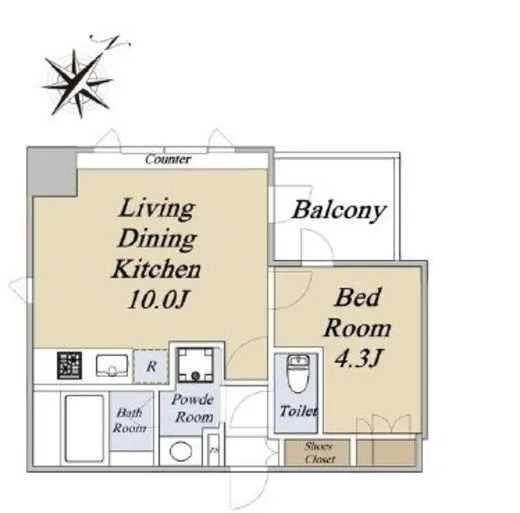 クレストコート旗の台 2F4