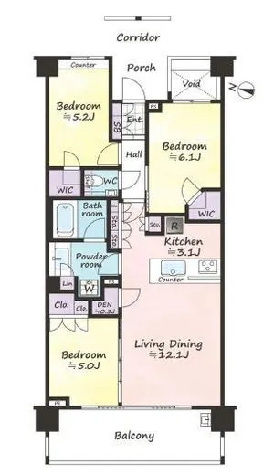 シティテラス下目黒 4階 70.57㎡