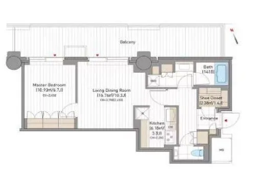 麻布台ヒルズガーデンプラザレジデンス 6階 56.76㎡