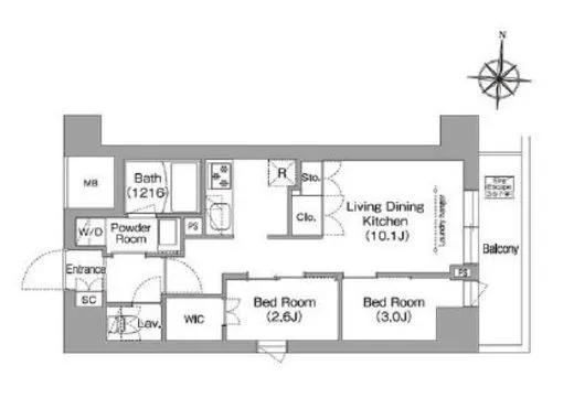 コンフォリア・リヴ南品川 301