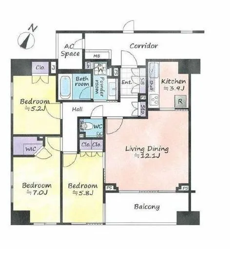 パークハウス用賀マスターフォート 3階 77.05㎡
