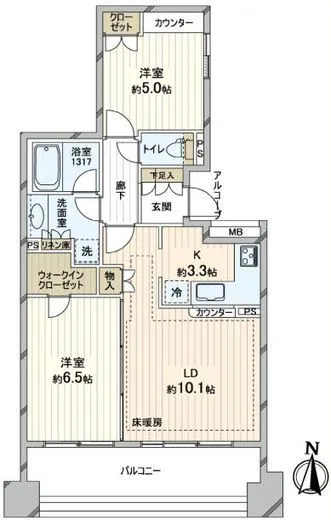 クレアシティ木場 7階 56.97㎡